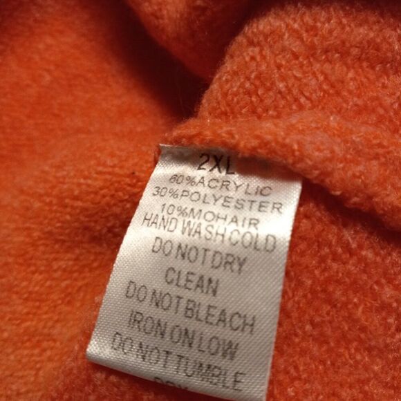 NWT Ombre' Coral Women's 2 XL Davi & Dani Long Sleeve Deep V Button Down Comfy - Picture 7 of 8